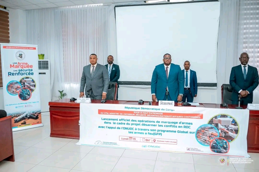 RDC : le gouvernement lance une campagne nationale de marquage des armes pour restaurer la sécurité