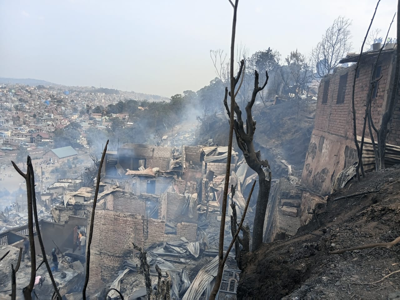 Bukavu : plus de 200 maisons consumées dans un incendie à Nkafu