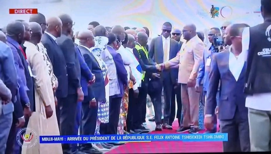 RDC : Félix Tshisekedi est arrivé à Mbuji-Mayi