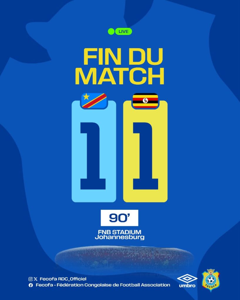 Amical : les Léopards se séparent dos à dos avec les Cranes de l’Ouganda (1-1)
